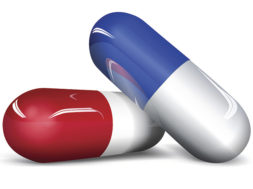 Red and blue capsule