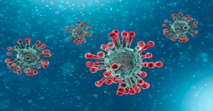 Microscopic view of Coronavirus, a pathogen that attacks the respiratory tract. Analysis and test, experimentation. Sars