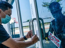 Coffee shop owner made sure the door was locked after his