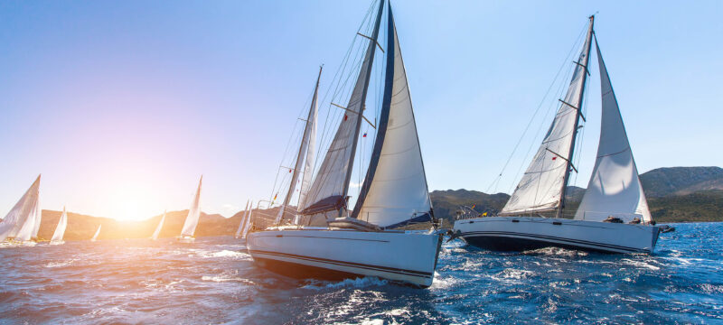 Luxury yachts Sailing regatta