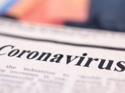 Coronavirus written newspaper