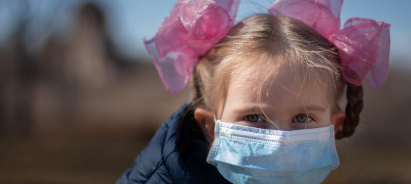 Coronavirus children in mask