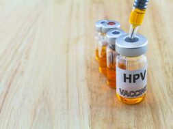 Bottle,Vaccine,Of,Human,Papillomavirus,(hpv),Vaccine,And,Disposable,Syringe