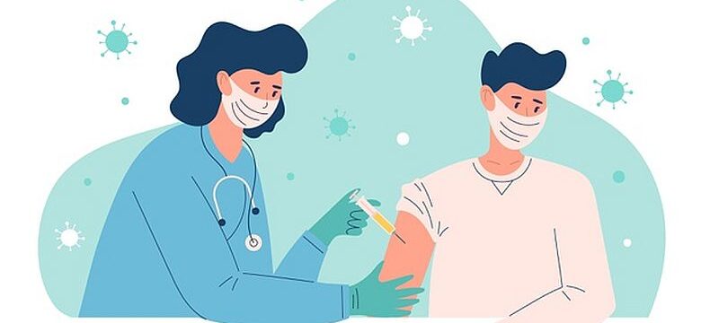 illustration-doctor-injecting-vaccine-patient-clinic_23-2148865177