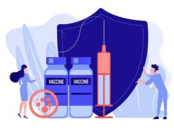 tiny-people-doctors-syringe-with-vaccine-shield-vaccination-program-disease-immunization-vaccine-medical-health-protection-concept-pinkish-coral-bluevector-vector-isolated-illustration_335657-1591