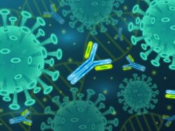 virus-particles-interacting-with-antibody-molecules_23-2148589191