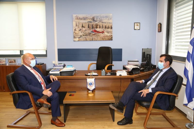 Επίσκεψη Υπουργού Υγείας Θάνου Πλεύρη στο ΕΚΑΒ-ΚΕΠΥ