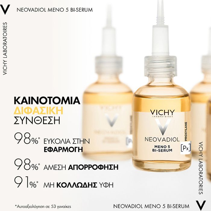 Neovadiol Meno 5 Bi-Serum: Ενεργοποίηση 5 μηχανισμών της επιδερμίδας
