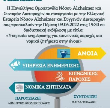 Αφίσα ομιλίας Alzheimer 9 6 22