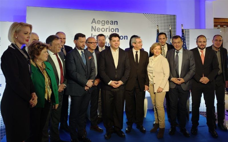 Επίσκεψη της Μίνας Γκάγκα στη Σύρο για τα εγκαίνια του Aegean Neorion Innovation Center