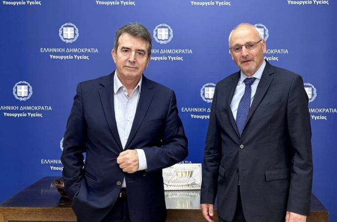 Συναντηση του Υπουργου Υγείας, Μ. Χρυσοχοΐδη με τον ισραηλινό πρέσβη Νόαμ Κατς