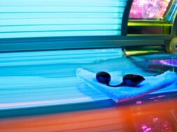 Solarium Sunbed close up background