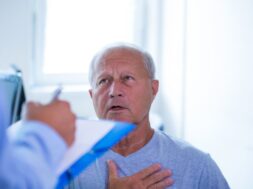 Patient consulting a doctor