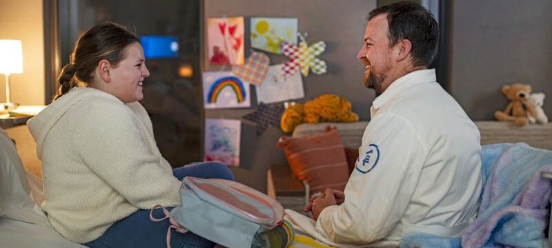 Freja Kappy, MSK Kids patient, and Christopher Forlenza, MD Pedi