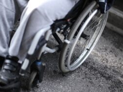 Protest by people with disabilities outside the Ministry of Econ