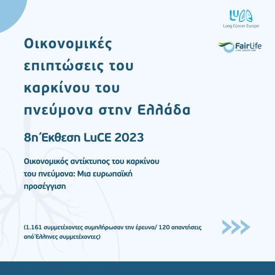  Οικονομικές επιπτώσεις του καρκίνου του πνεύμονα στην Ελλάδα: Υψηλότερες από τον μέσο όρο της ευρωπαϊκής ζώνης του ΠΟΥ σε όλους σχεδόν τους τομείς