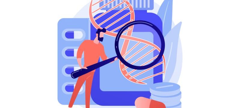 Biopharmacology products abstract concept vector illustration.