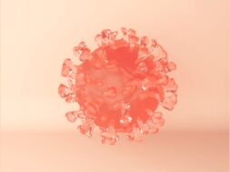 3D Illustration. Coronavirus virus cell.