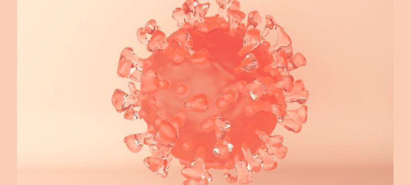 3D Illustration. Coronavirus virus cell.