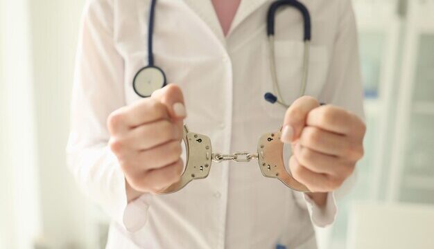 doctor-with-stethoscope-handcuffs-closeup-nurse-with-metal-handcuffs-her-hands-concept_151013-47585