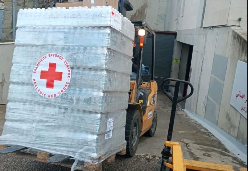 Ο Ελληνικός Ερυθρός Σταυρός παρέδωσε τεράστια ανθρωπιστική βοήθεια στον Ερυθρό Σταυρό του Λιβάνου