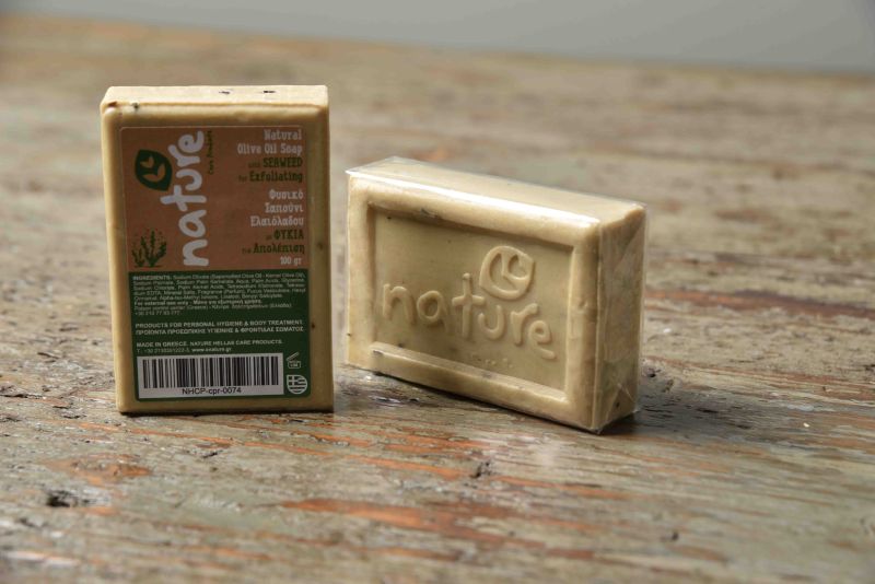 Φυσικό Σαπούνι Ελαιόλαδου με Φύκια NATURE για Λαμπερό Δέρμα