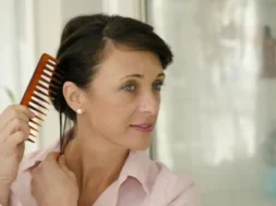 woman-combing-hair
