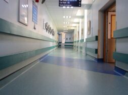 Hospital-corridor-sign