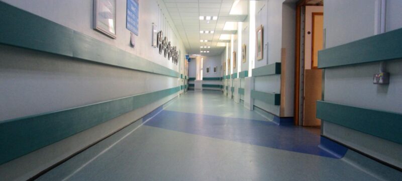 Hospital-corridor-sign